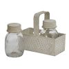 Grater Caddy with Mason Jar Salt & Pepper Set