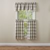 Weathered Oak Lined Layered Valance