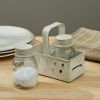 Grater Caddy with Mason Jar Salt & Pepper Set
