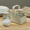 Grater Caddy with Mason Jar Salt & Pepper Set
