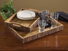 Wood with Bark Edge Trays - Set of 2