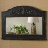 Mantle Top Mirror - Aged Black