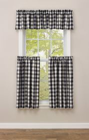 Checkerboard Star Lined Valance - Check - 72" x 14"