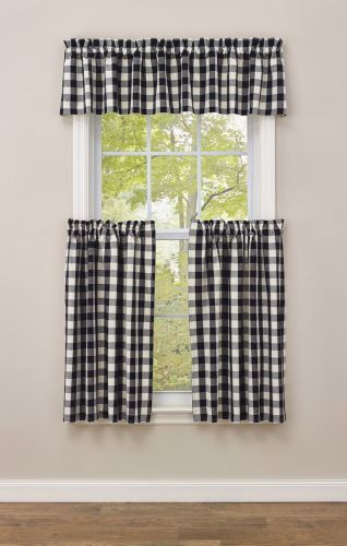 Checkerboard Star Lined Valance - Check - 72" x 14"