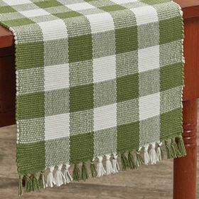 Wicklow Check Table Runner 54"L - Sage