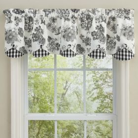Geranium Lined Scallop Valance
