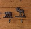 Cast Bear Key Hook - Burl