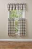 Weathered Oak Lined Layered Valance