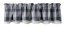 Dylan Lined Layered Valance - Slate