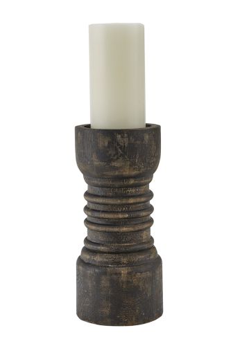 Rustic Tall Candlestick - Black