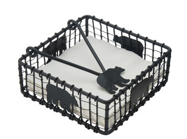 Black Bear Wire Beverage Napkin Holder