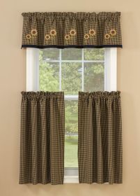 Sunflower Check Lined Valance