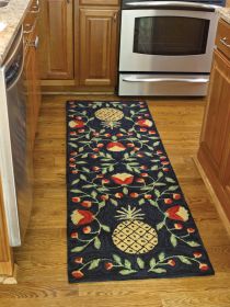 Pineapple Hooked Rug Runner
