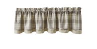 Weathered Oak Lined Layered Valance