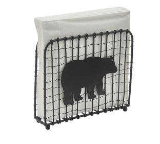 Black Bear Wire Lunch Napkin Holder