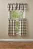 Weathered Oak Lined Layered Valance