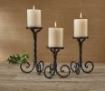 Scroll Pillar Holders - Set of 3