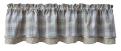 Prairie Wood Lined Layered Valance