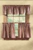 York Lights Lined Point Valance - Wine