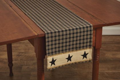 Sturbridge Star Table Runner - 54"L - Black