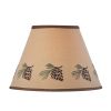 Pinecone Embroidered Shade - 10"