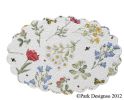 Wildflower Scalloped Placemat - Oval