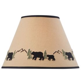 Black Bear Embroidered Shade - 12"
