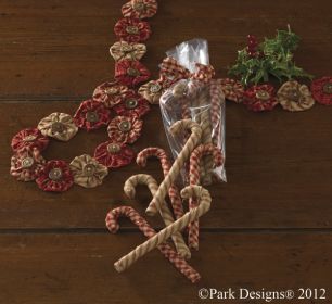 Fabric Candy Canes Set