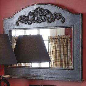 Mantle Top Mirror - Aged Black