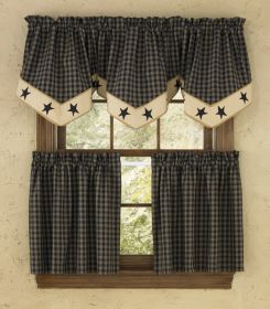 Sturbridge Star Lined Tier - 36"L - Black - Plaid Only