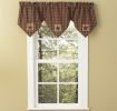 Sturbridge Patch Lined Triple Point Valance - Wine