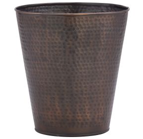 Hammered Copper Waste Basket