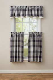 Dylan Lined Layered Valance - Slate