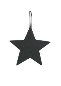 Star Shower Curtain Hooks - Black