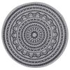Zuri Medallion Printed Round Placemat - Navy