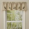 Black Bear Embroidered  Lined Valance