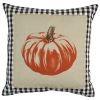 Autumn Checkerboard 20” Pillow With Poly Insert