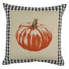 Autumn Checkerboard 20” Pillow With Poly Insert