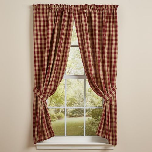 York Unlined Panel Pair - Wine - 63"L