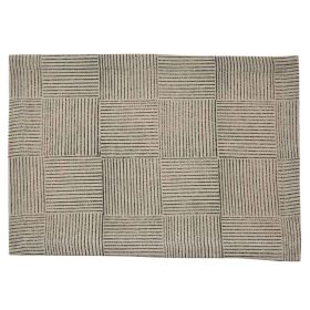 Black And Natural Block Print Placemat