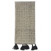 Black And Natural Block Print Towel
