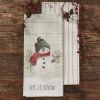 Farmhouse Snowman Let It Snowith 2 Dishtowel Set
