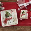 Farmhouse Snowman Salad Plate