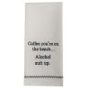 Coffee On The Bench Sentiment Dishtowel