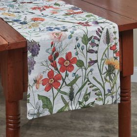 Wildflower Sketchbook Table Runner 54"L