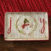 Farmhouse Snowman Platter