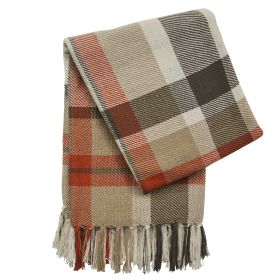 October Spice Plaid Throw
