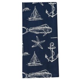 Captain's Quarters Dishtowel - Navy
