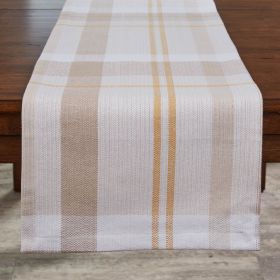 Sunflower Plaid Table Runner 54"L