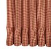 Sturbridge Plaid Ruffle Shower Curtain - Wine